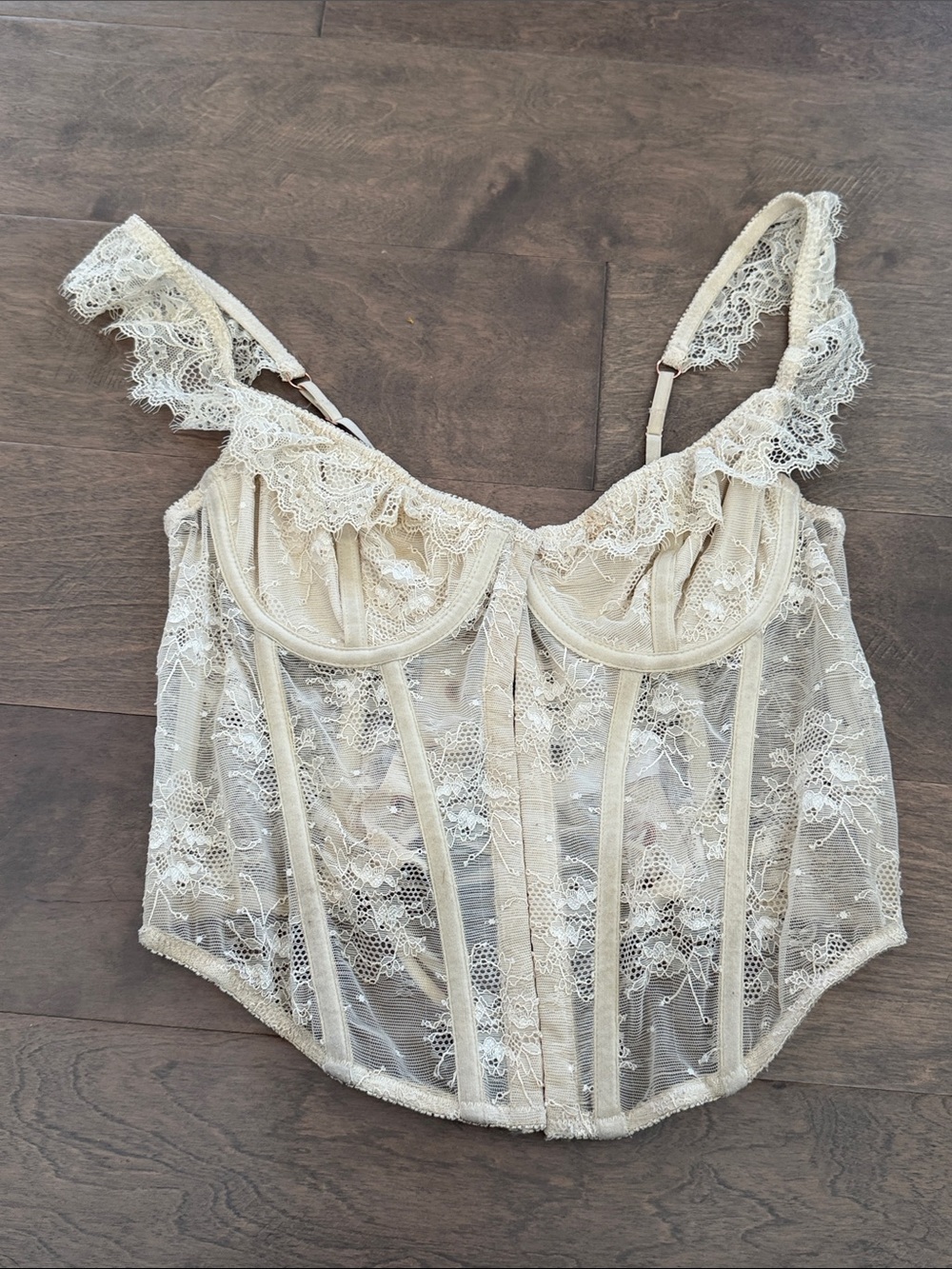 Urban Outfitters Ivory Lace Bustier Camisole